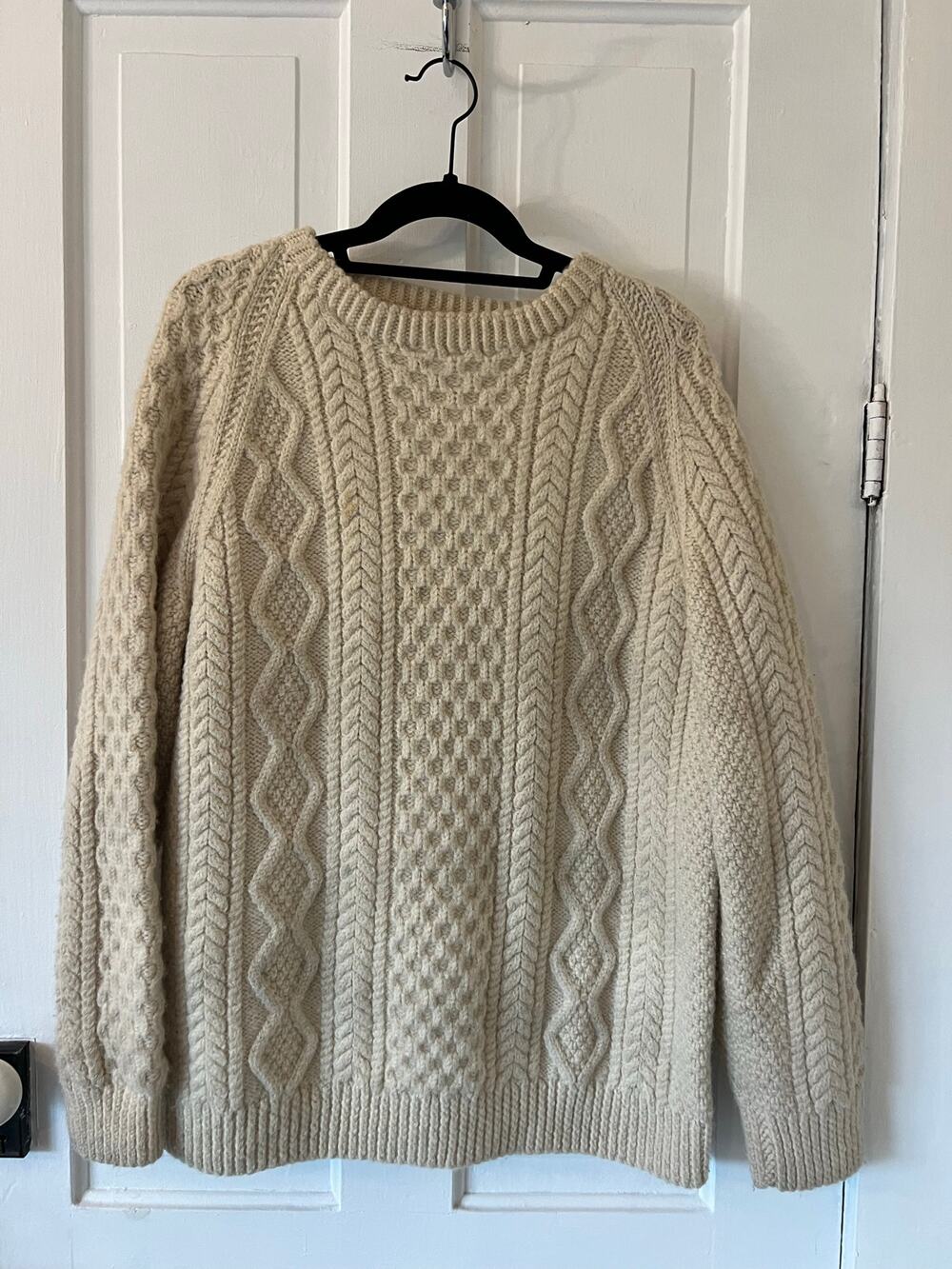 unbranded cable heavy knit vintage fisherman wool sweater unisex crewneck chunky
